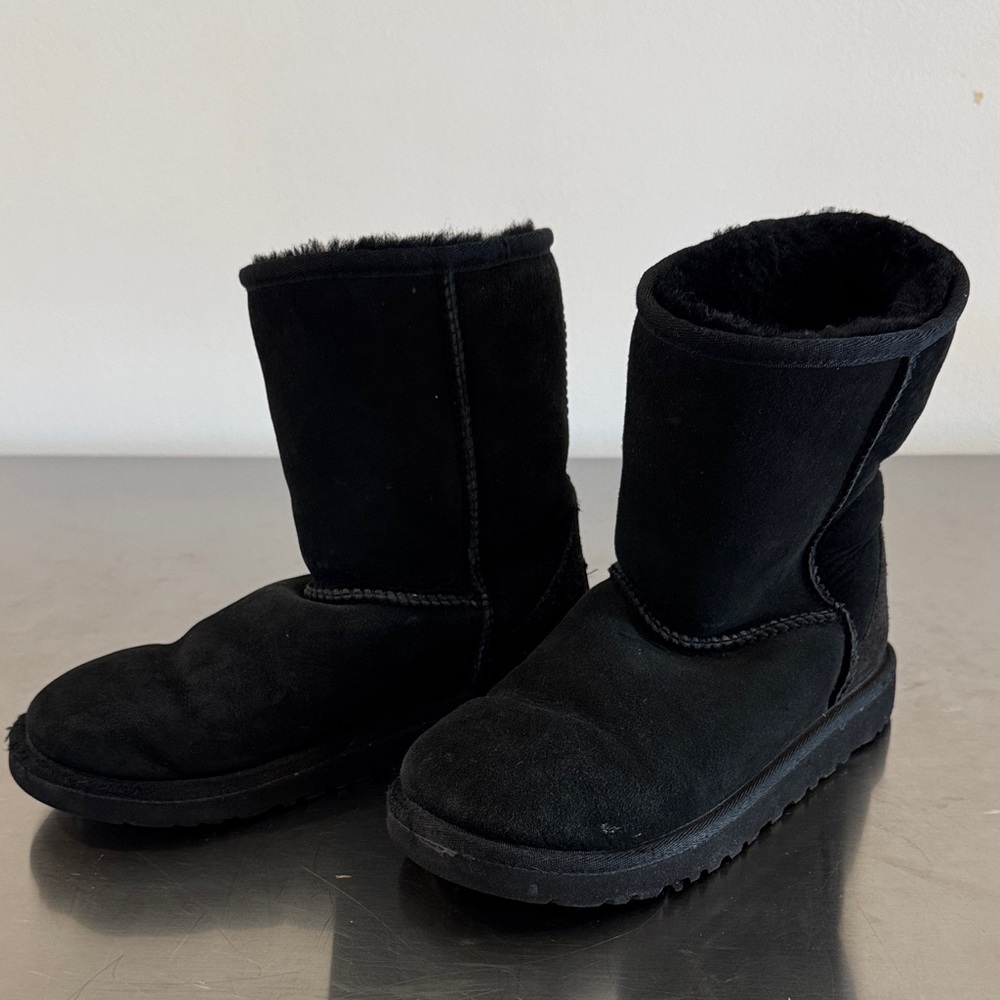 UGG Kids Black Slippers
